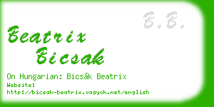beatrix bicsak business card